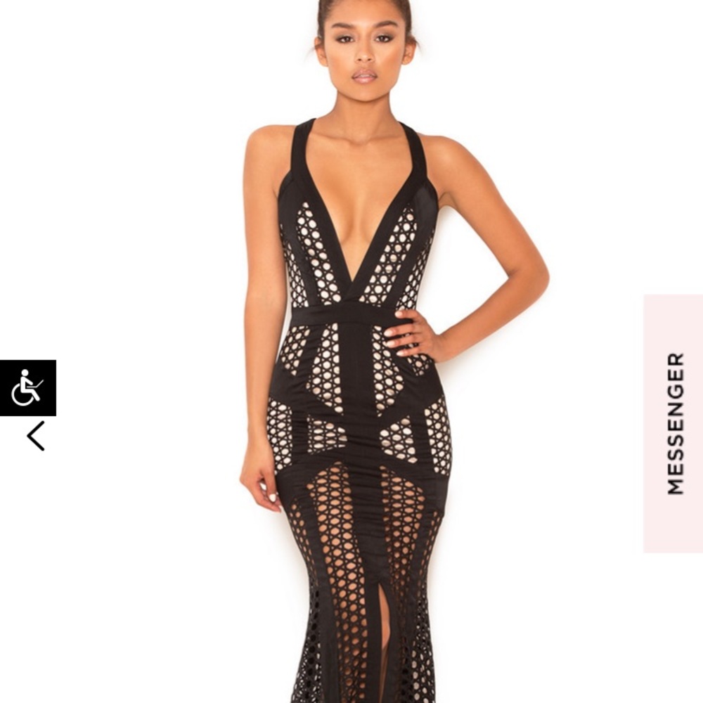 House oF CB Black Evening Gown/ Prom Dress